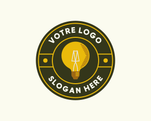 Badge - Light Bulb Badge logo design