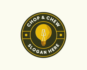 Light Bulb Badge logo design