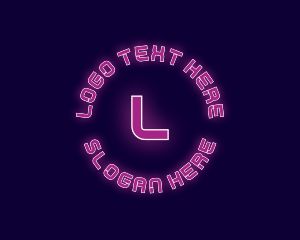 Neon Light - Tech Cyber Neon Lights logo design