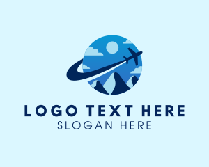 Sky - Plane Mountain Trip logo design