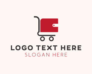Grocery Store - Wallet Shopping Cart logo design