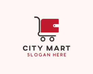 Department Store - Wallet Shopping Cart logo design