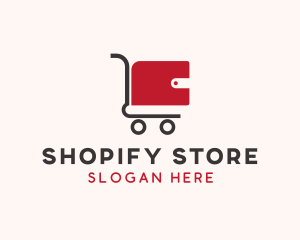 Wallet Shopping Cart logo design