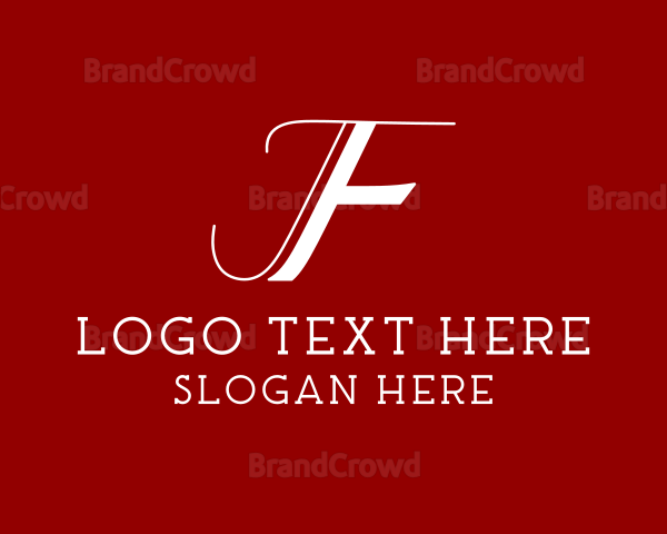 Elegant Swoosh Letter F Logo
