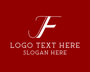 Modern - Elegant Swoosh Letter F logo design