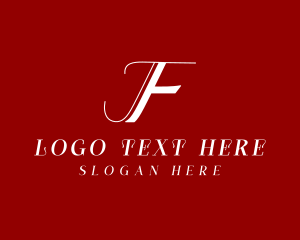 Minimalist - Elegant Feminine Letter F logo design