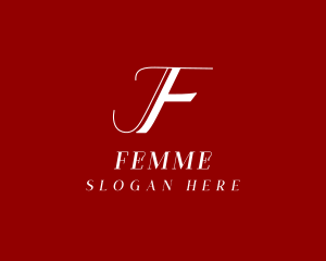 Elegant Feminine Letter F  logo design