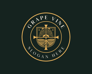 Grapes - Grape Vineyard Farm logo design