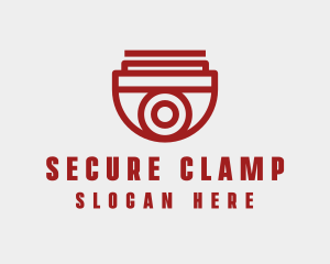 Red Security Camera logo design