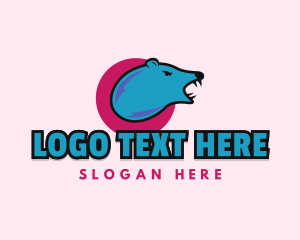 Game Streamer - Polar Bear Cartoon logo design