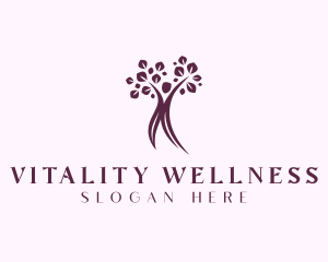 Feminine Wellness Woman Tree logo design