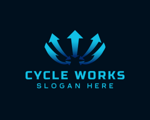 Cycle - Arrow Moving Cycle logo design