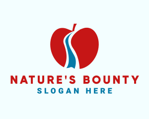 Natural Water Apple  logo design