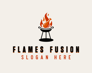 BBQ Flame Chicken logo design