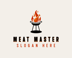 BBQ Flame Chicken logo design