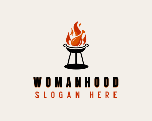 Roast - BBQ Flame Chicken logo design