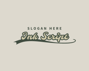 Casual Script Banner logo design