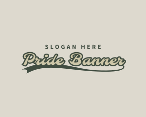 Casual Script Banner logo design