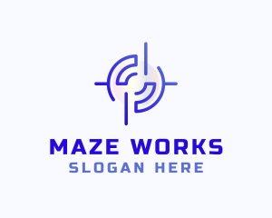 Digital Media Maze logo design