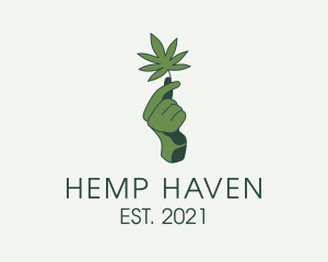 Green Hand Cannabis  logo design