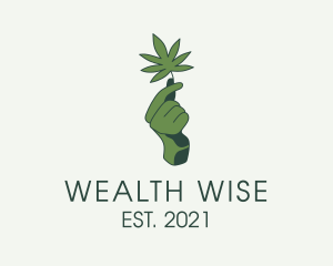 Herbal Medicine - Green Hand Cannabis logo design