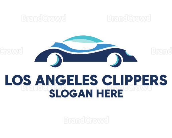 Futuristic Blue Car Logo