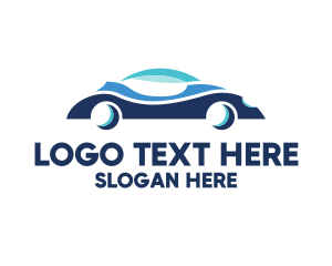 High Technology - Futuristic Blue Car logo design