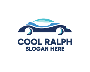 Futuristic Blue Car logo design