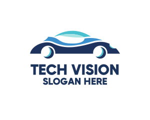 Futuristic - Futuristic Blue Car logo design