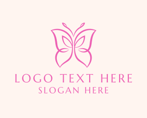 Aesthetics - Beauty Butterfly Insect logo design