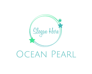 Mermaid - Star Mint Circle logo design