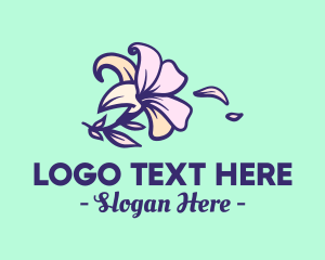 Flower Arranging - Lily Flower Garden logo design