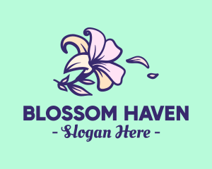 Flowering - Lily Flower Garden logo design