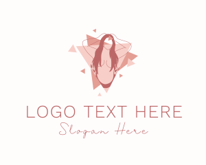 Nude Woman Triangle Logo