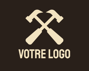 Repair - Carpentry Hammer Tool logo design