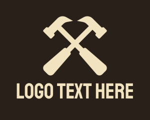 Carpentry Hammer Tool Logo