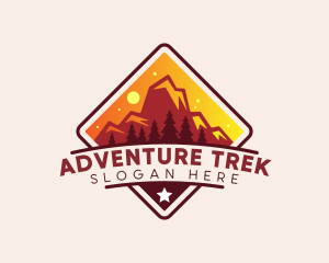 Backpacker - Mountain Peak Hiking logo design