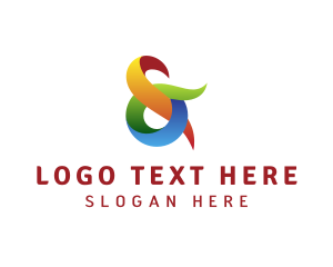 Typography - Modern Ampersand Symbol logo design