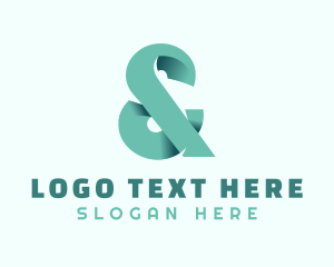 Typography - Bold Ampersand Symbol logo design