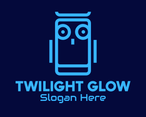 Twilight - Blue Robot Bird logo design