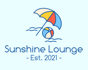 Sunbathing - Summer Beach Resort logo design