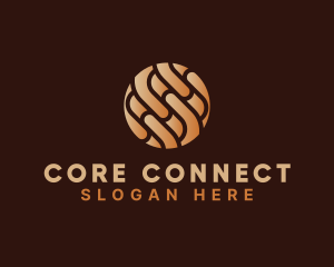 Weave Connect Globe logo design