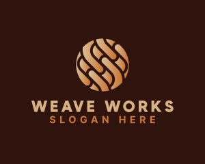 Weave Connect Globe logo design