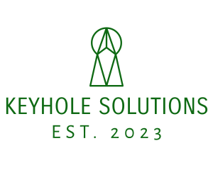 Keyhole - Geometric Keyhole App logo design
