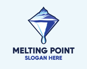 Melting - Ice Glacier Diamond logo design