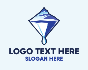 Melting - Ice Glacier Diamond logo design