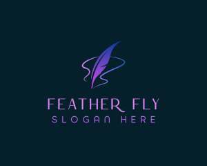 Quill Feather Author logo design