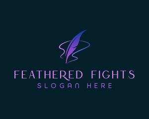 Quill Feather Author logo design