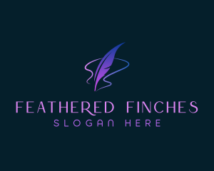 Quill Feather Author logo design