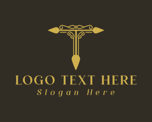 Letter T - Ornate Wrought Iron logo design